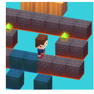 男孩危险跳跃高空冒险