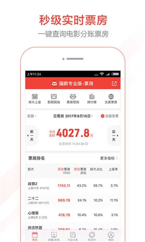 猫眼专业版截图2 猫眼专业版截图2