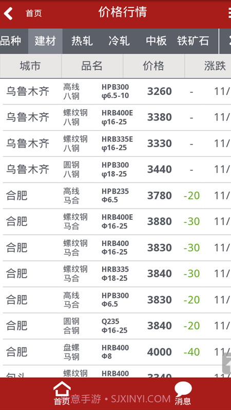 意达钢材信息截图3