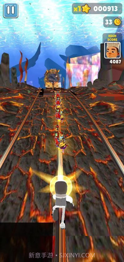 地铁跑酷海底熔岩魔改版截图3