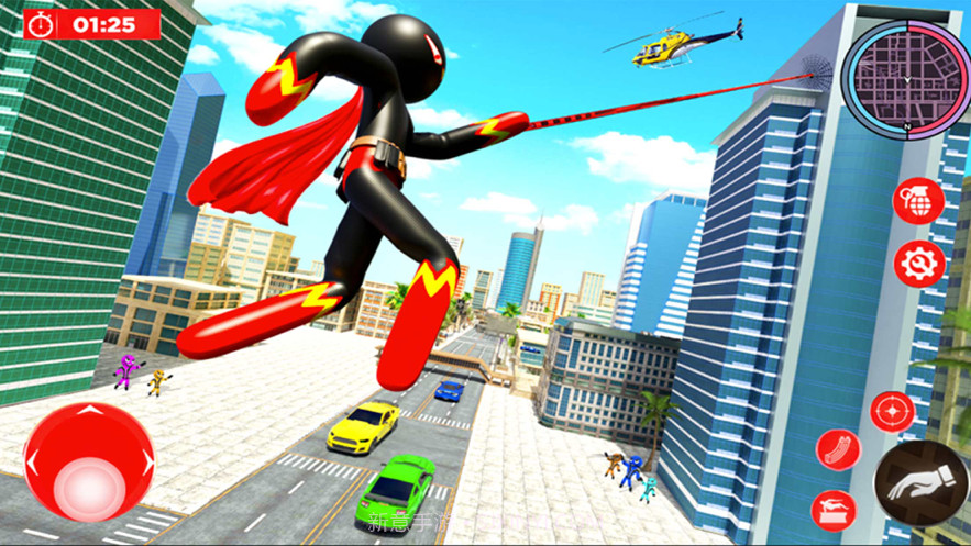 火柴人绳索英雄ios截图1 火柴人绳索英雄ios截图1