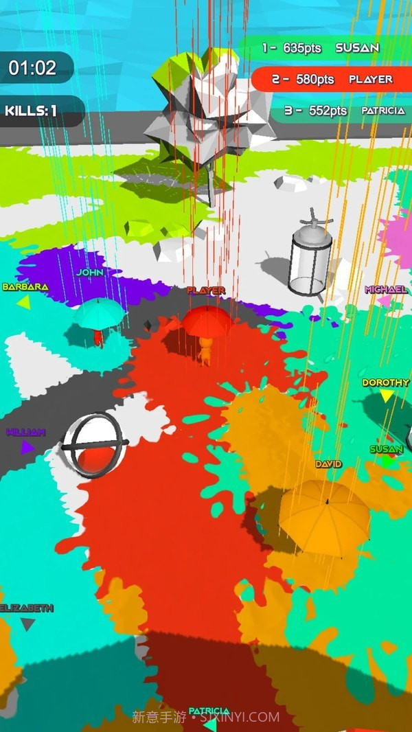 染色雨伞大乱斗截图4 染色雨伞大乱斗截图4