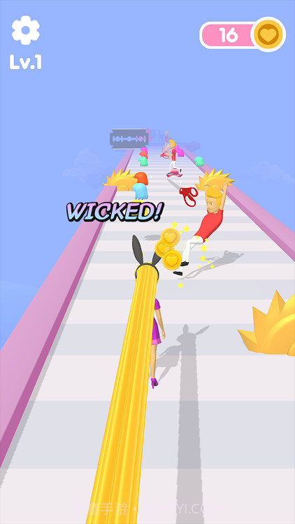 头发鞭打跑游戏截图2