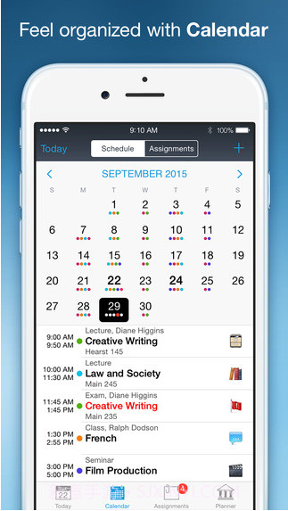 课程考试日程管理截图2
