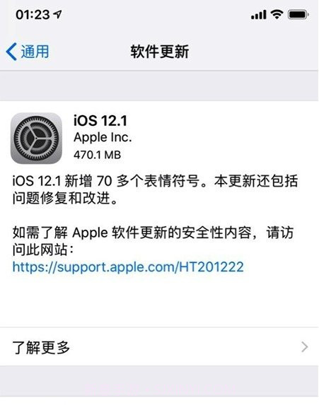 iOS 12.1系统截图1