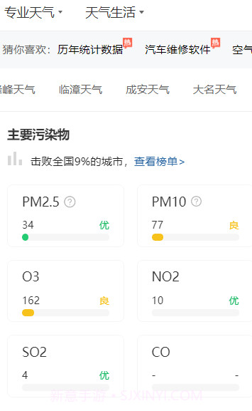 邯郸市空气质量截图2