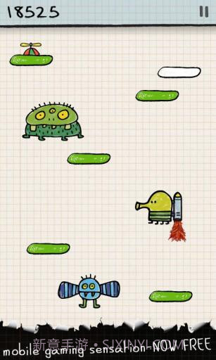 涂鸦跳跃诈尸版 Doodle Jump截图1