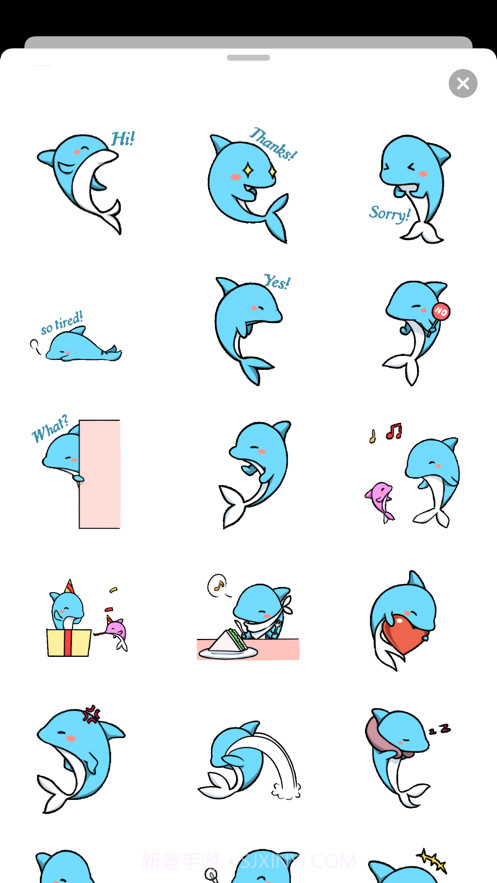 AnimatedBlueDolphinSticker截图2 AnimatedBlueDolphinSticker截图2