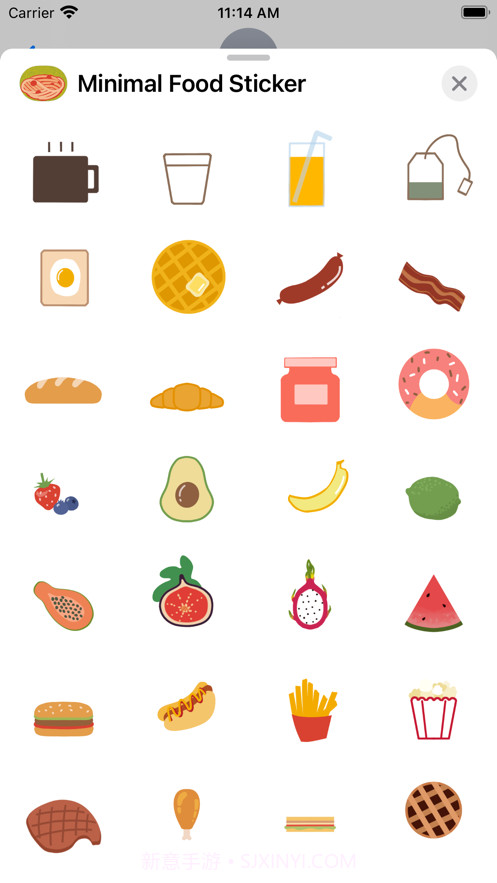MinimalFoodStickers截图1 MinimalFoodStickers截图1