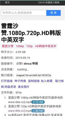 磁力蜘蛛搜索引擎截图3 磁力蜘蛛搜索引擎截图3