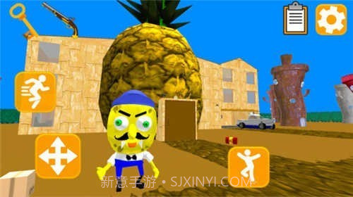 鱿鱼邻居逃生3D截图1 鱿鱼邻居逃生3D截图1