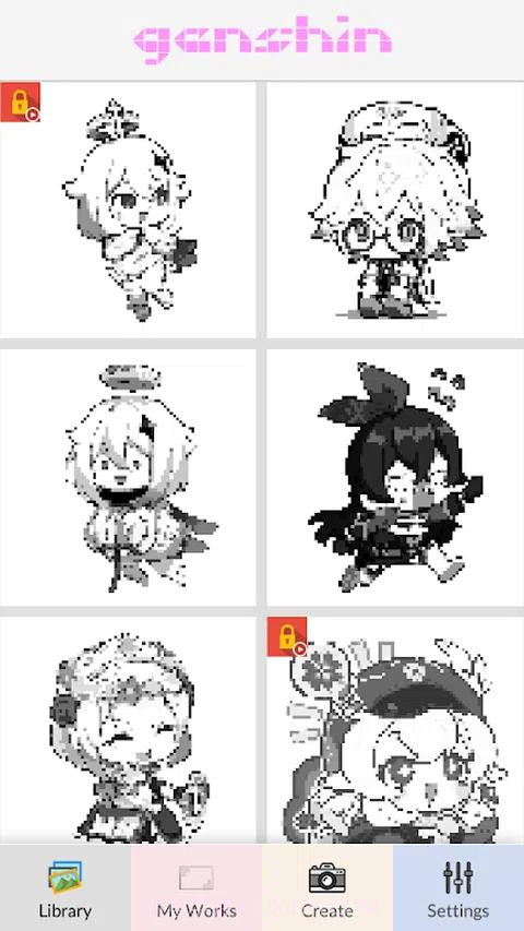 像素着色艺术原神截图2