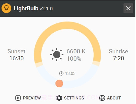 LightBulb屏幕色温自动调节截图3 LightBulb屏幕色温自动调节截图3
