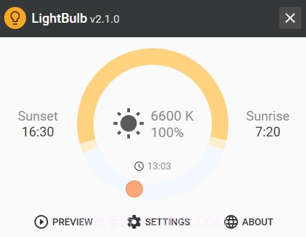 LightBulb屏幕色温自动调节截图1 LightBulb屏幕色温自动调节截图1