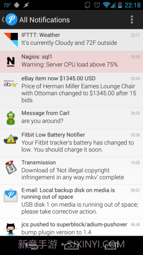 推送通知 Pushover截图1