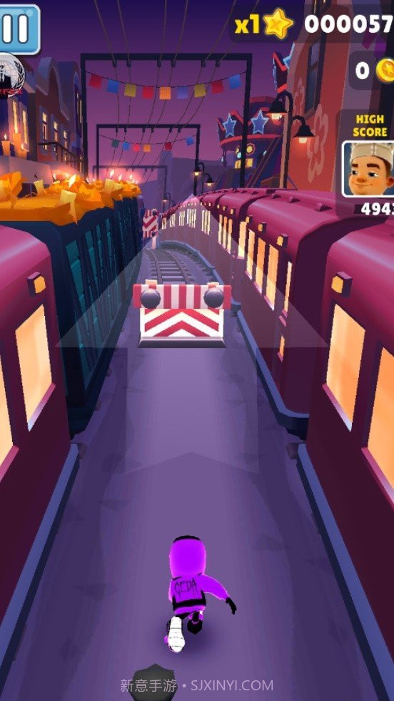 地铁跑酷紫色拖尾杰克魔改版截图1
