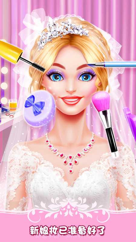女生游戏梦幻婚礼换装化妆截图3