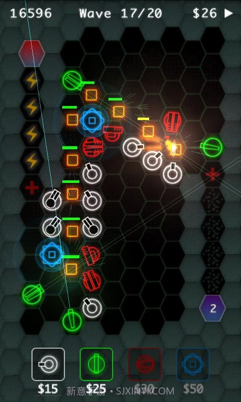炫光塔防 HexDefense截图3 炫光塔防 HexDefense截图3