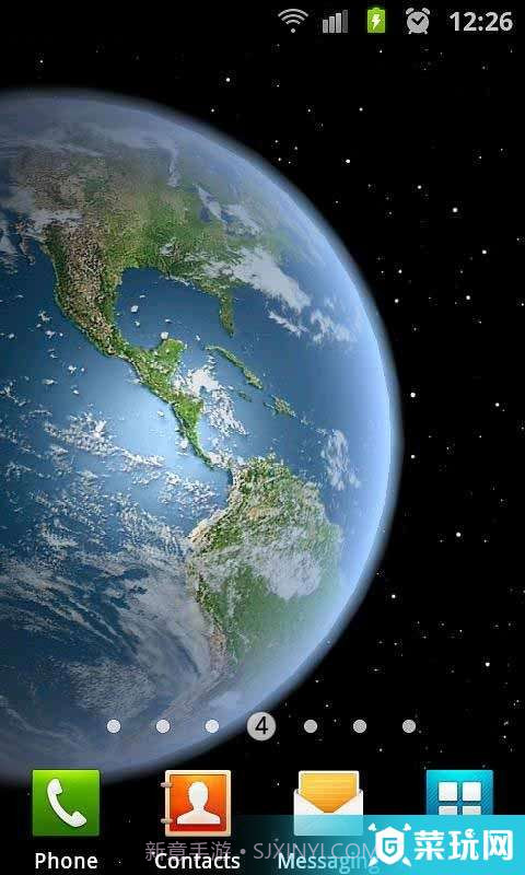 3D高清地球旋转动态壁纸截图1