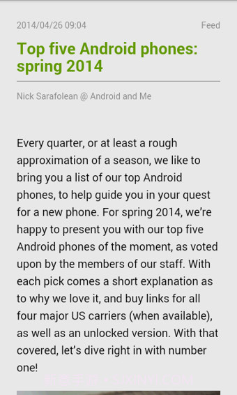 RSS阅读器(FeedMe)截图2