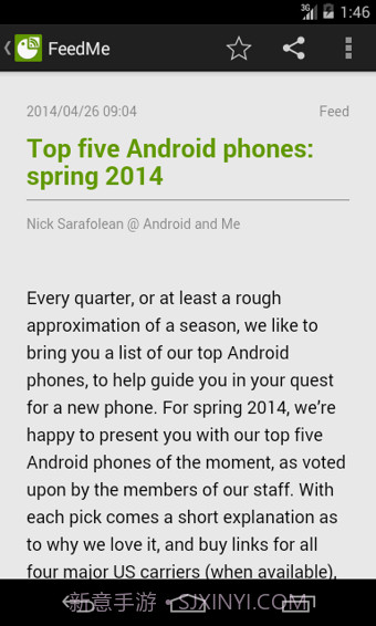 RSS阅读器(FeedMe)截图3