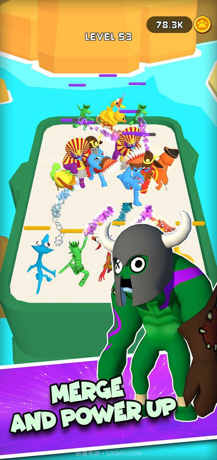 合并彩虹蓝色怪物截图1