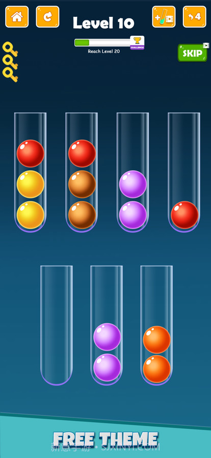 球颜色排序谜游戏截图3 球颜色排序谜游戏截图3
