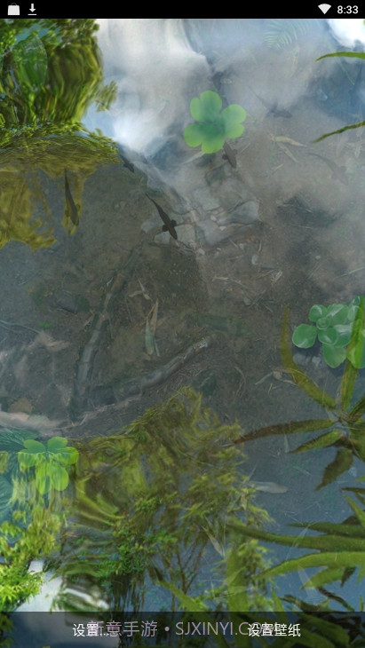 锦鲤鱼池3D动态壁纸（鱼池）截图1