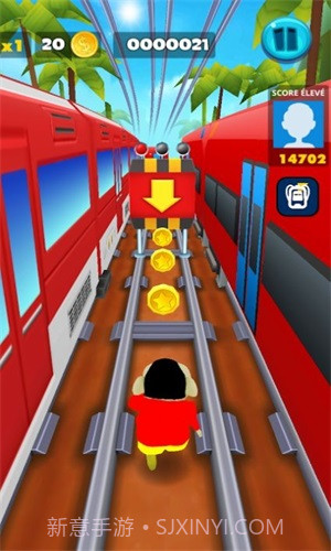 地铁跑酷蜡笔小新版截图1 地铁跑酷蜡笔小新版截图1