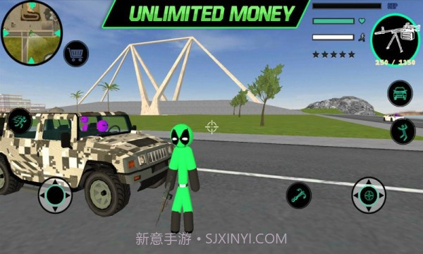 绿棍火柴人绳索英雄截图1 绿棍火柴人绳索英雄截图1