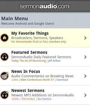 SermonAudio的Android版截图1 SermonAudio的Android版截图1